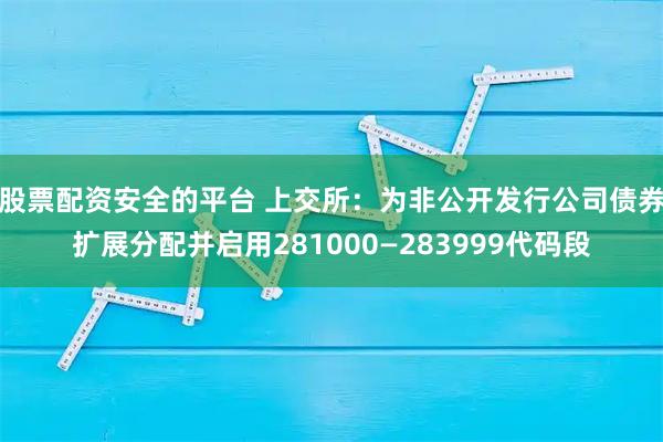 股票配资安全的平台 上交所：为非公开发行公司债券扩展分配并启用281000—283999代码段